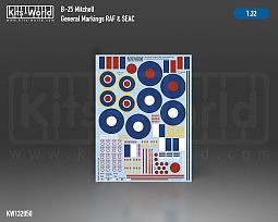 Kitsworld 1/32 Scale - N/A B-25 Mitchell 'General Markings (RAF/SEAC)' - Full Colour 